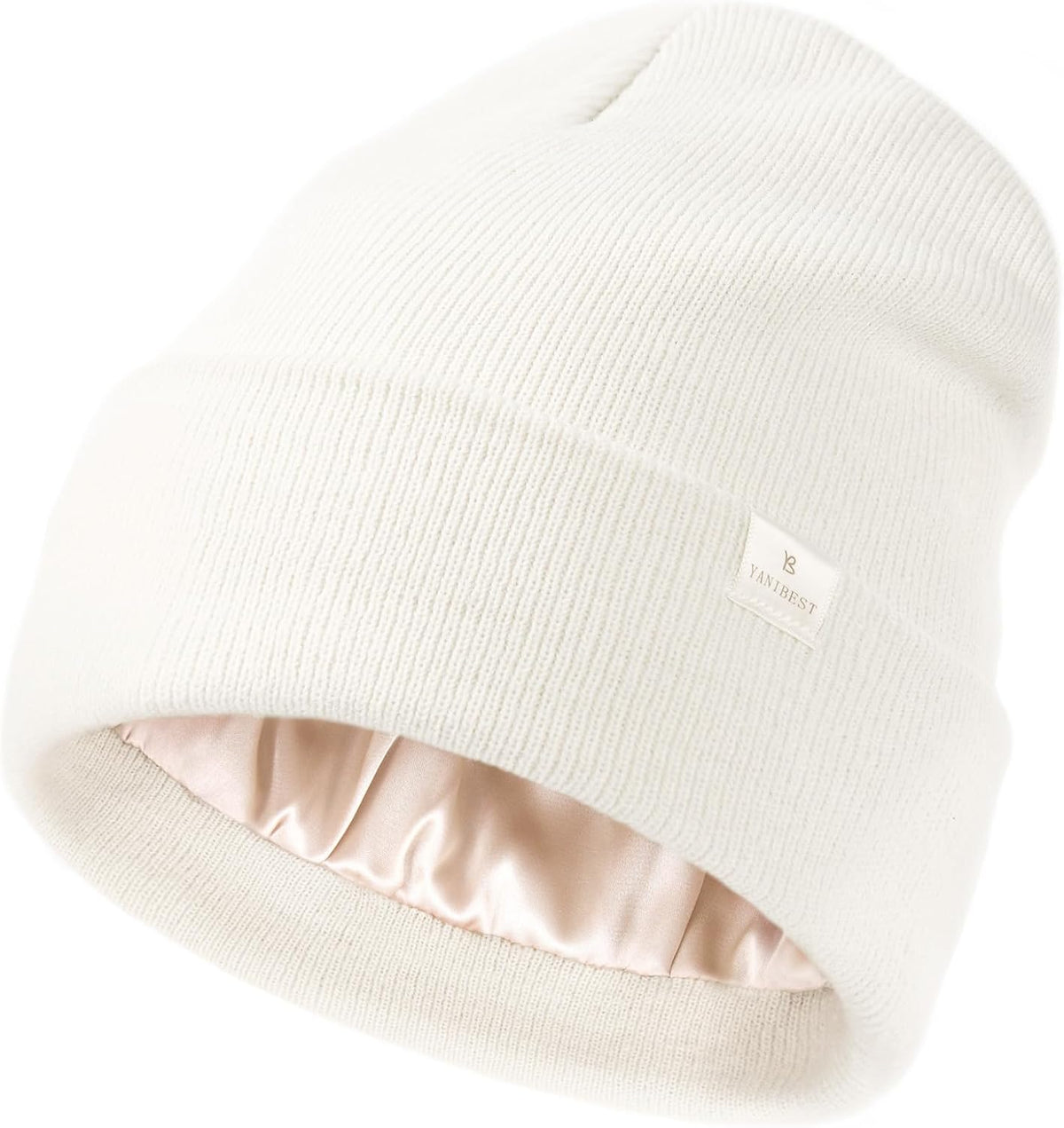 Satin Lined Beanie for Women, Reduce Frizz Winter Hats