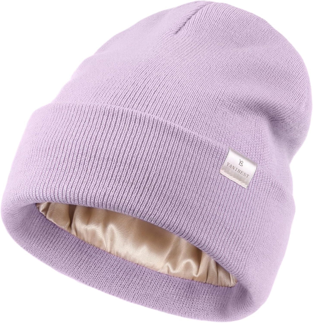 Satin Lined Beanie for Women, Reduce Frizz Winter Hats